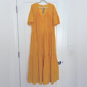 NWT J.Crew Collection Tiered Cotton Voile Beach Cover Up Dress Size XS